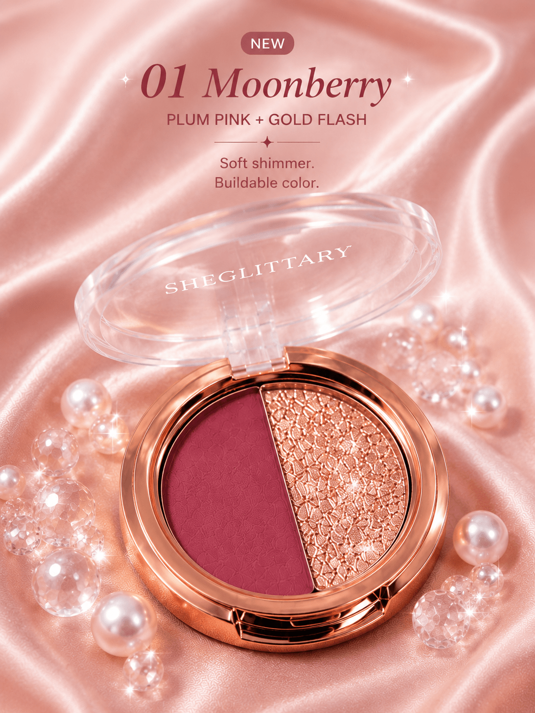 SHEGLITTARY Glitter Duo | Ultra Pigmented Eyes & Cheeks Duo - SHEGLITTARY
