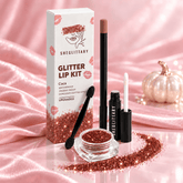 SHEGLITTARY Coca Glitter Lip Kit โ upgraded packaging on pink satin