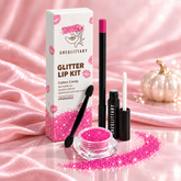 SHEGLITTARY Cotton Candy Glitter Lip Kit โ upgraded packaging on pink satin