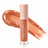 Sheglittary High Lip Gloss Glamour bottle and matching gloss swatch