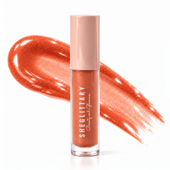 Sheglittary High Lip Gloss Yesss Girl bottle and matching gloss swatch