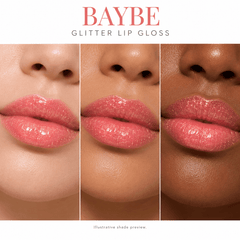 Sheglittary Glitter Lip Gloss Baybe lip swatches