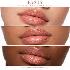 Sheglittary Glitter Lip Gloss Fanty lip swatches