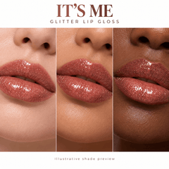 Sheglittary Glitter Lip Gloss It's Me lip swatches
