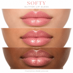 Sheglittary Glitter Lip Gloss Softy lip swatches