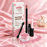 SHEGLITTARY Soft Glitter Lip Kit โ upgraded packaging on pink satin