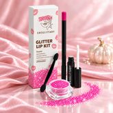 SHEGLITTARY Sweet Glitter Lip Kit โ upgraded packaging on pink satin