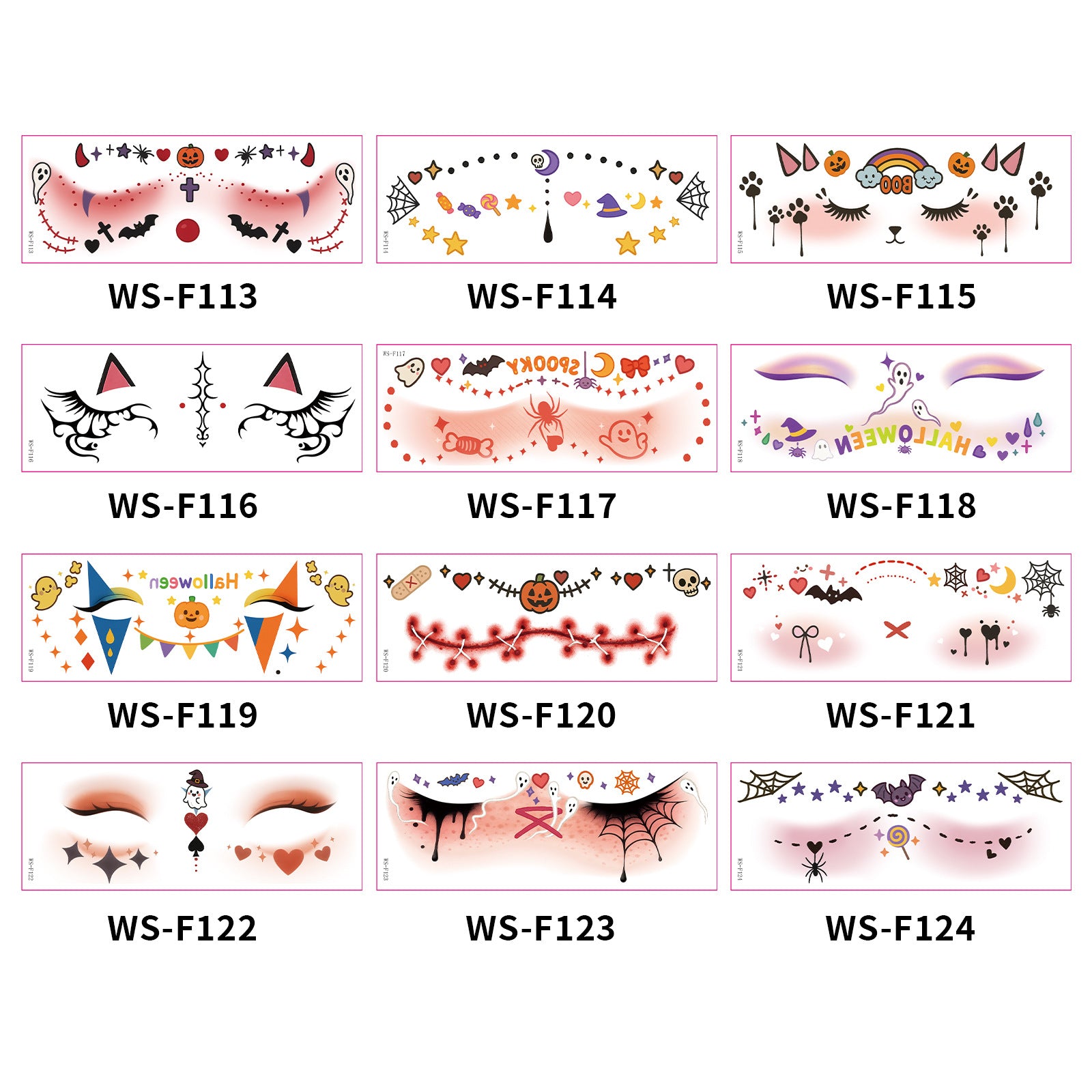 Halloween Makeup Sticker – Stars & Witch Hat (WS-F114)
