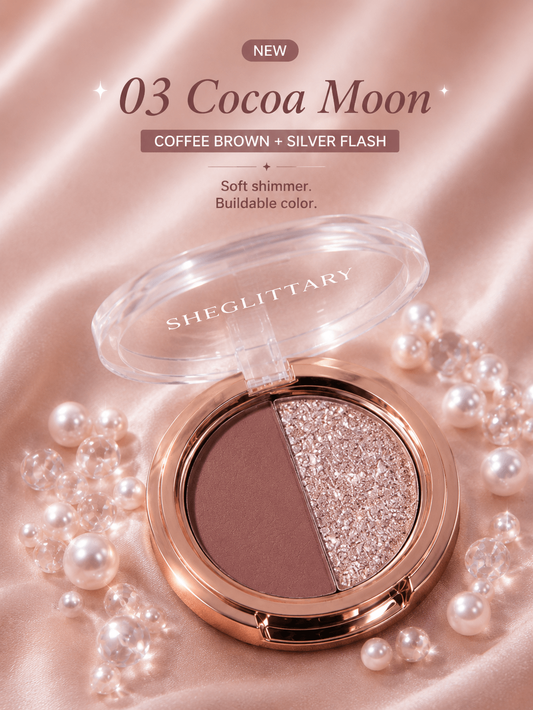 SHEGLITTARY Glitter Duo | Ultra Pigmented Eyes & Cheeks Duo - SHEGLITTARY