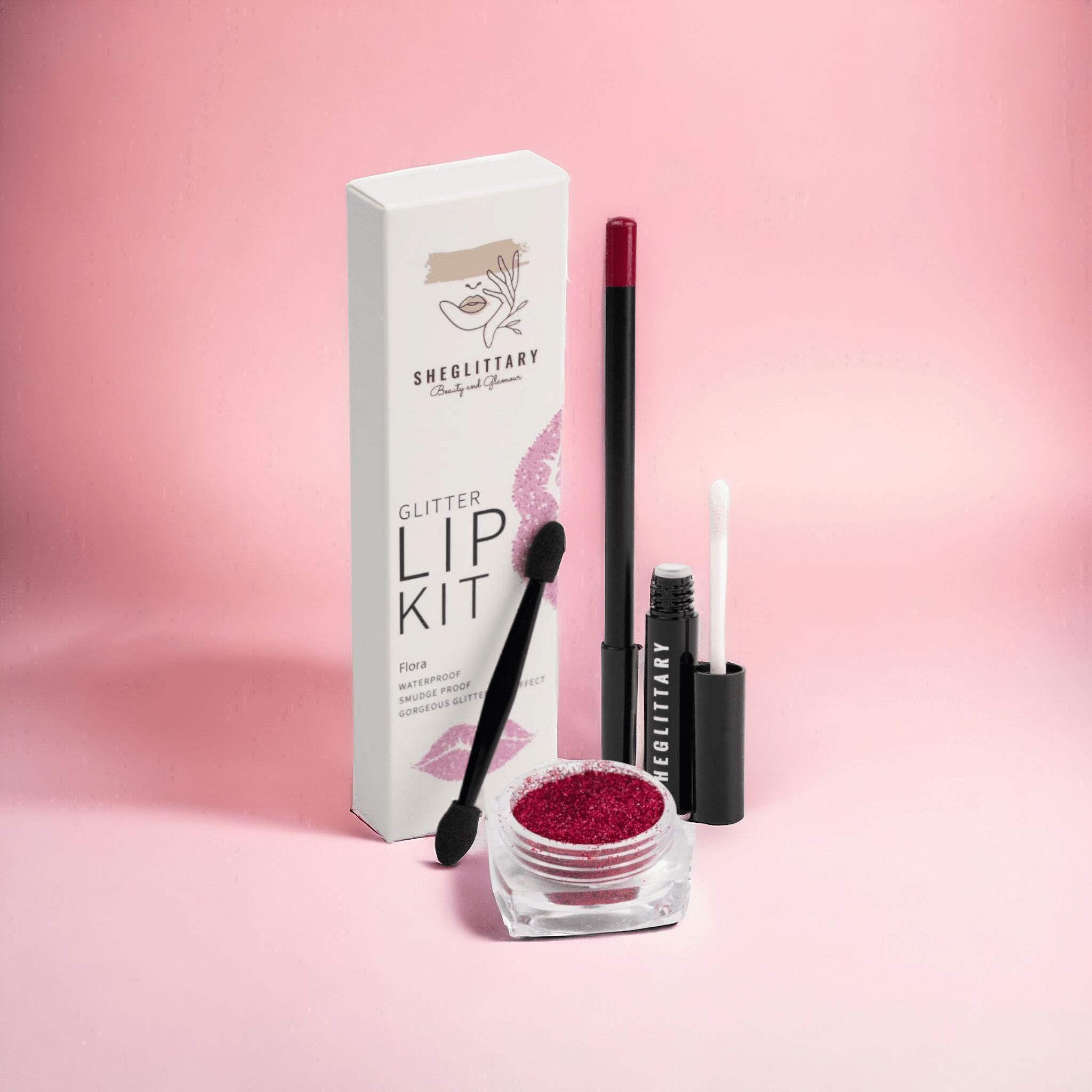 Flora Glitter Lip Kit - SHEGLITTARYFlora Glitter Lip KitSHEGLITTARY