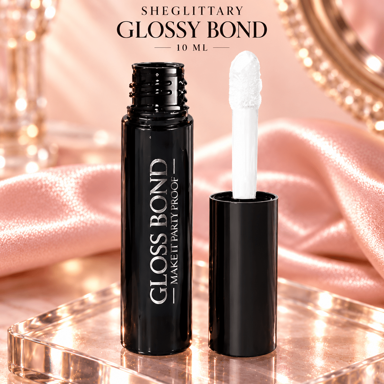 SHEGLITTARY Glossy Bond 10 ML – close-up blush satin vanity