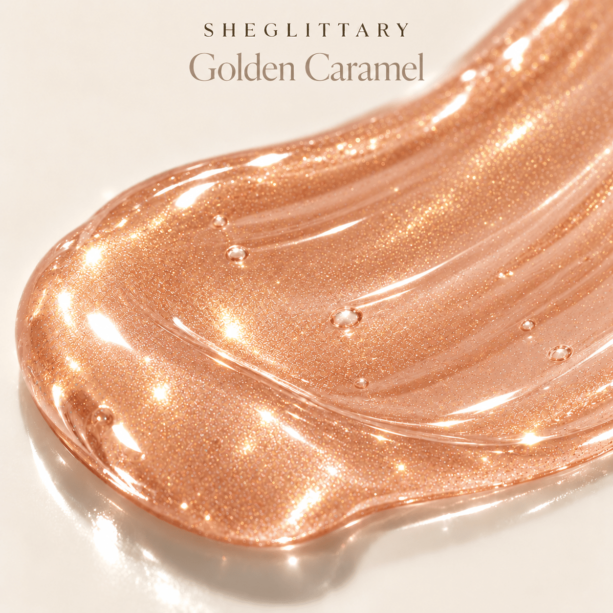 Sheglittary High Lip Gloss Golden Caramel high shine gloss texture