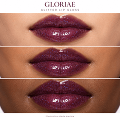 Sheglittary Glitter Lip Gloss Gloriae lip swatches