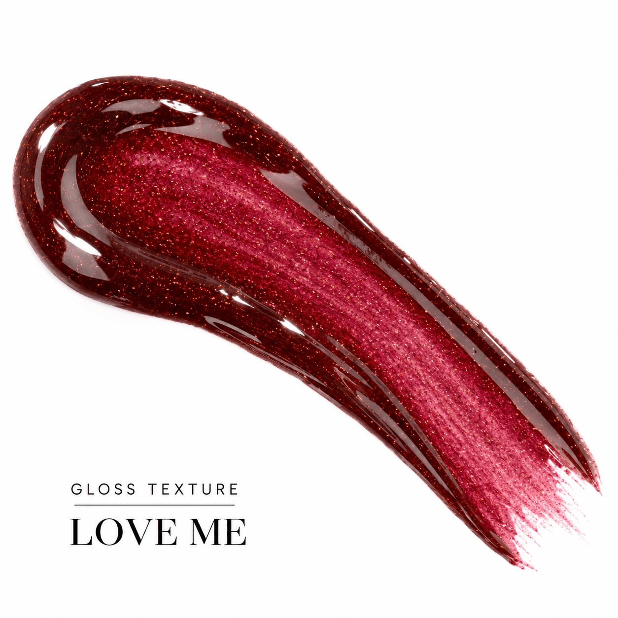 Sheglittary Glitter Lip Gloss Love Me gloss texture