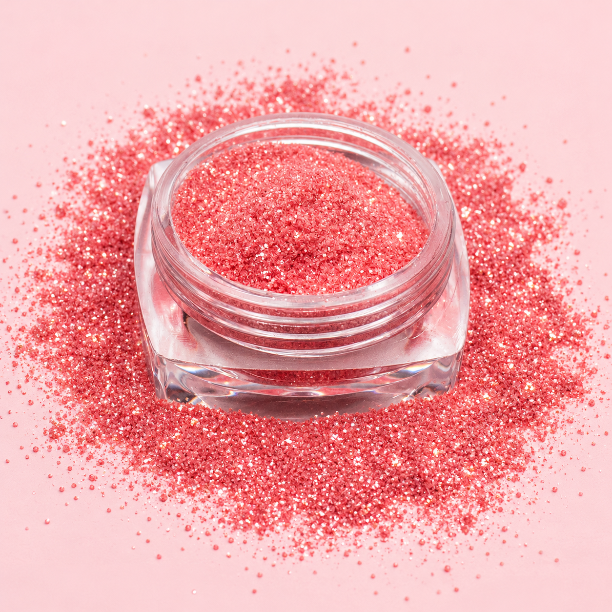 SHEGLITTARY Pretty glitter jar – original coral rose shade