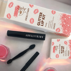 SHEGLITTARY Pretty Glitter Lip Kit – upgraded packaging – kit-contents